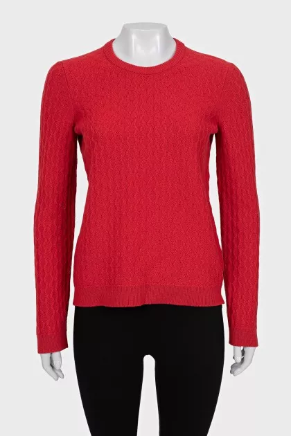 Cashmere jumper with textured knit