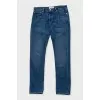 Men's straight fit blue jeans