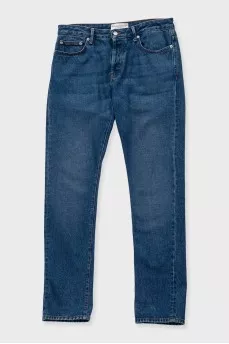 Men's straight fit blue jeans