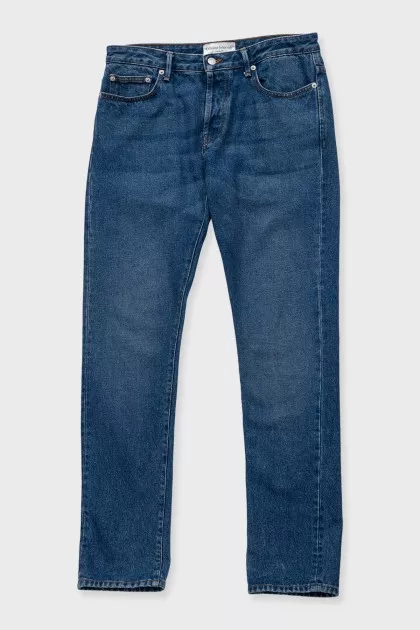 Men's straight fit blue jeans