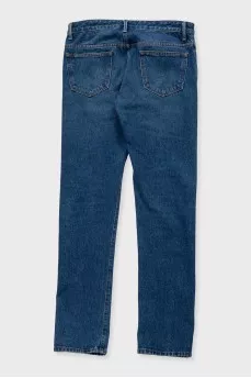 Men's straight fit blue jeans