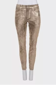Shiny slim fit jeans