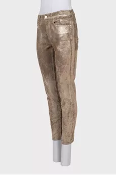 Shiny slim fit jeans