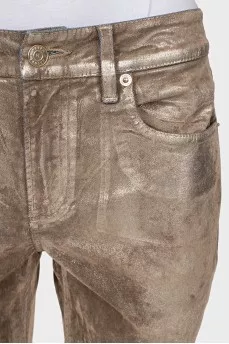 Shiny slim fit jeans