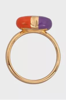 Interlocking G Heart Gold Ring