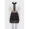 Lace fitted mini dress