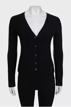 Wool and cashmere button-down cardigan