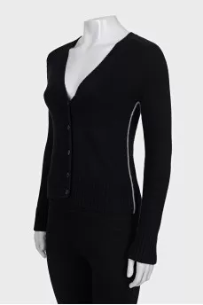 Wool and cashmere button-down cardigan