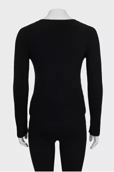 Wool and cashmere button-down cardigan