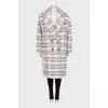 Tweed coat with a check print
