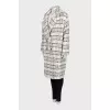 Tweed coat with a check print