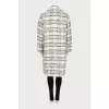 Tweed coat with a check print