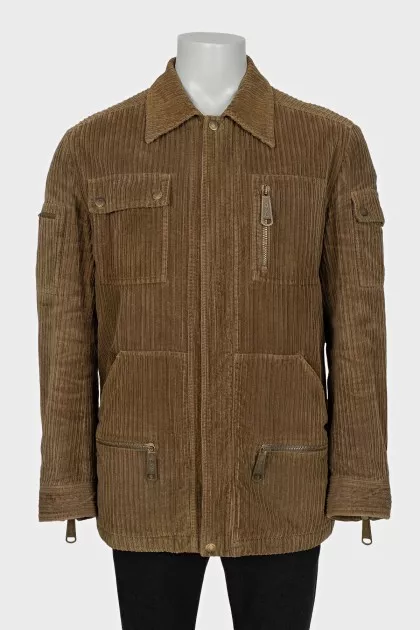 Men's green corduroy jacket