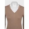 Brown straight-cut pullover