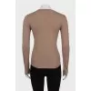 Brown straight-cut pullover