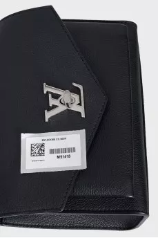 Шкіряна чорна сумка Mylockme