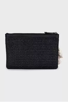 Rectangular clutch with a rose