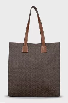 Brown shopper with logo