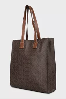 Brown shopper with logo