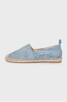 Denim espadrilles with logo