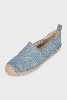 Denim espadrilles with logo