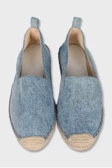 Denim espadrilles with logo