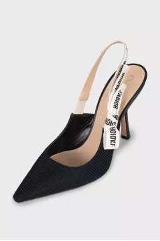 J'Adior Black Slingbacks