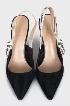 J'Adior Black Slingbacks