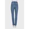 Сині джинси slim fit з високою посадкою