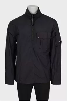 Men's black anorak