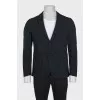 Men's single-breasted black jacket