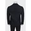 Men's single-breasted black jacket