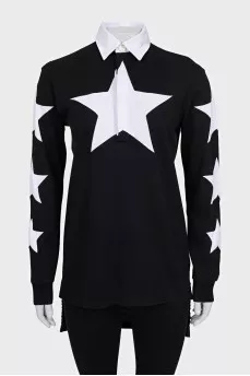 Long sleeve printed top
