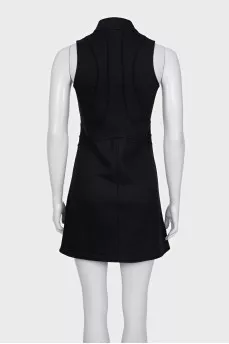Black mini dress with collar