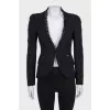 Fitted jacket with ruffles