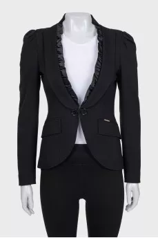 Fitted jacket with ruffles