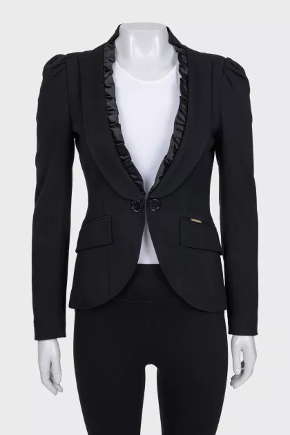Fitted jacket with ruffles