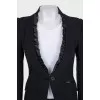Fitted jacket with ruffles