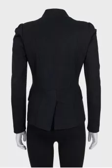 Fitted jacket with ruffles