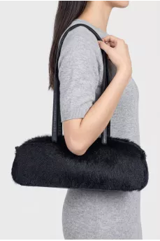 Fur shoulder bag