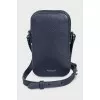 Rectangular bag made of blue leather