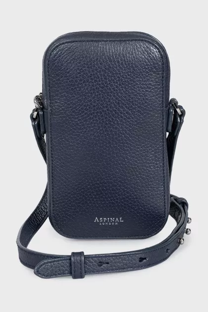 Rectangular bag made of blue leather