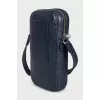 Rectangular bag made of blue leather