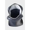 Rectangular bag made of blue leather