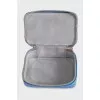 Blue mini leather cosmetic bag
