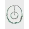 Green necklace and bracelet set