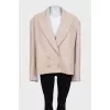Укорочене пальто крою oversize із вовни