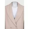 Укорочене пальто крою oversize із вовни