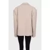 Укорочене пальто крою oversize із вовни