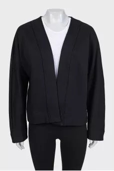 Black cardigan without fastening